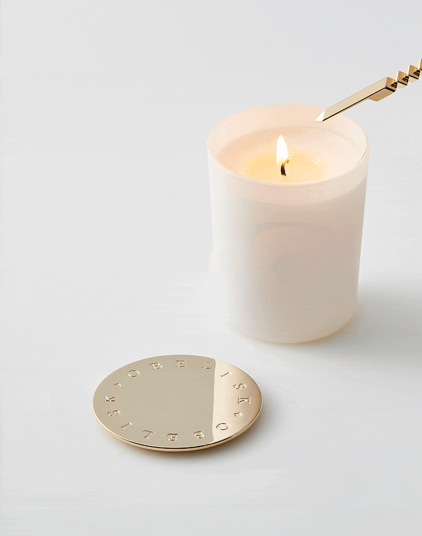 blow Coca Leaf Candle With Lid & Snuff