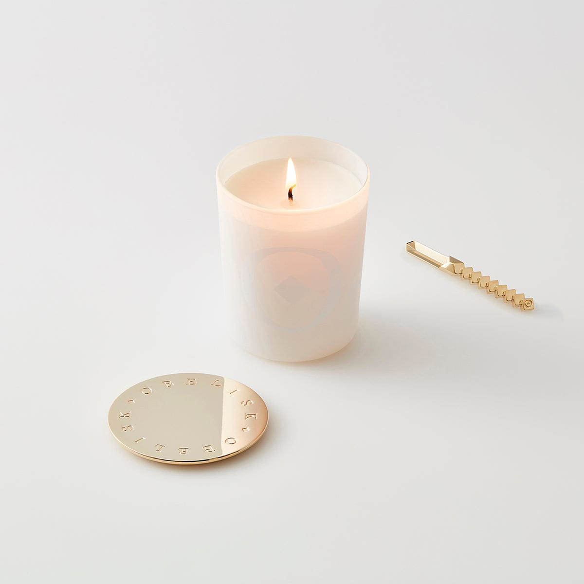 blow Coca Leaf Candle With Lid & Snuff